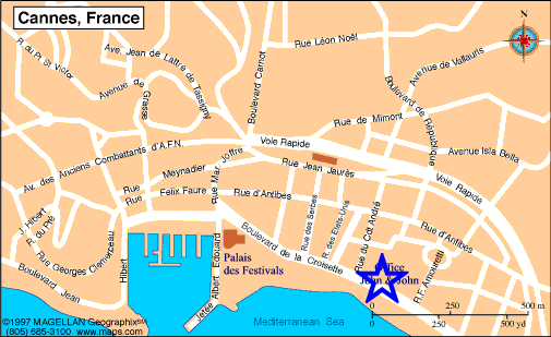 Map Cannes, John and John Real Estate, Ref 288-289
